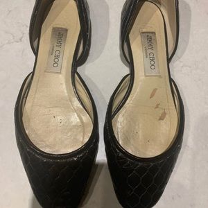 Jimmy choo quilted leather flats